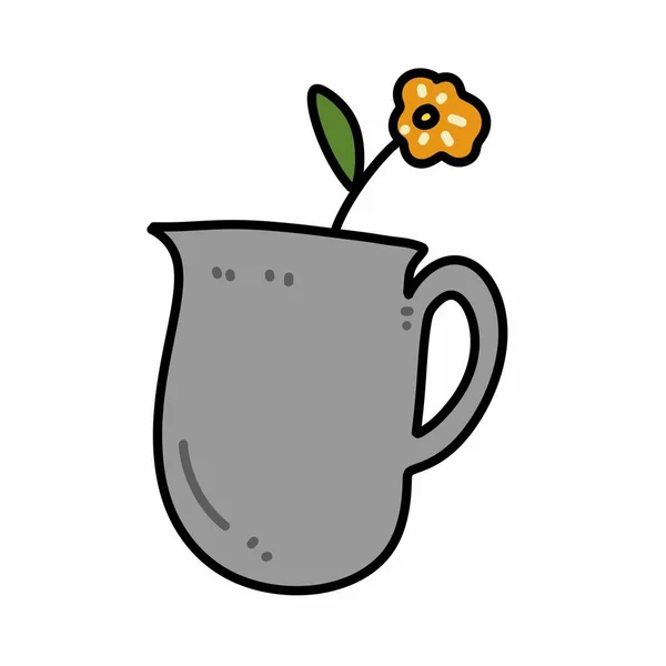 Cartoon Blume Einer Tasse — Stockfoto