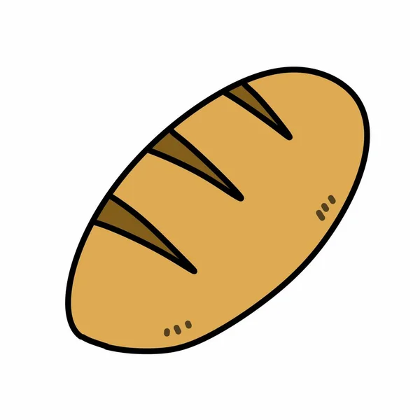 Bread Cartoon White Background — Foto Stock