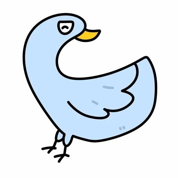 Desenho Animado Pássaro Fundo Branco — Fotografia de Stock