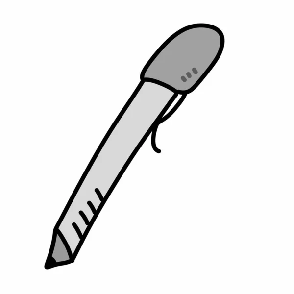 Pen Cartoon White Background — Stock Photo, Image