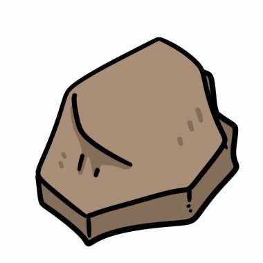 beyaz arkaplanda karalama taşı, illüstrasyon 