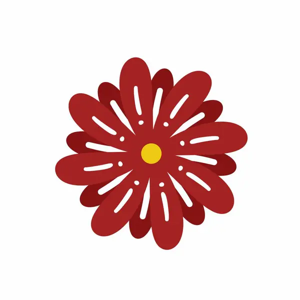 Piros Virág Természet Ikon Illusztráció — Stock Fotó