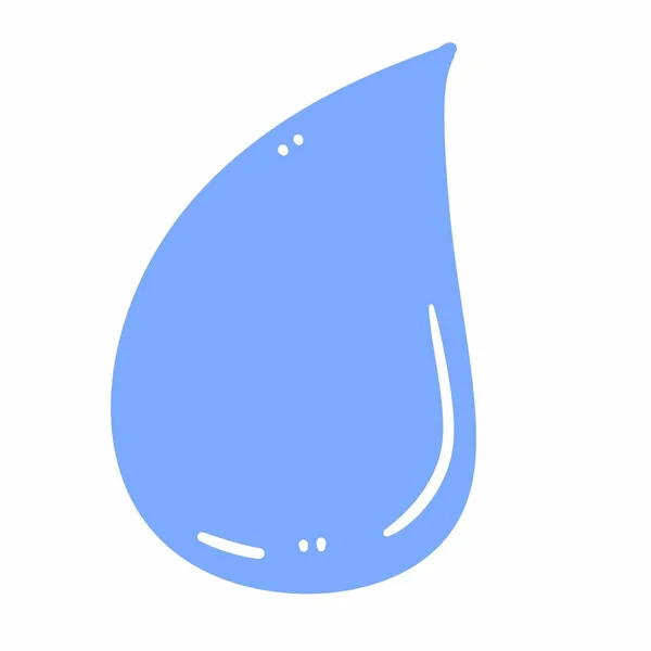 Desenho Animado Gota Água Fundo Branco — Fotografia de Stock