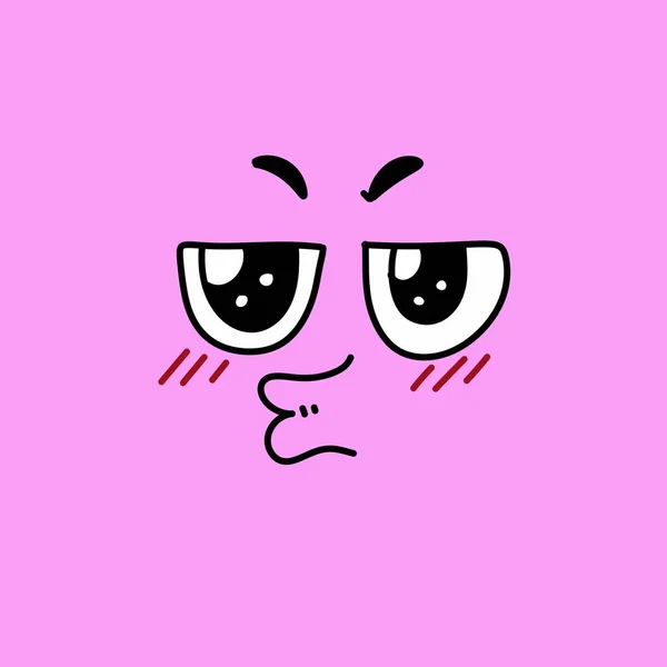 Cartoon Doodle Cute Face Symbol — Stock Photo, Image