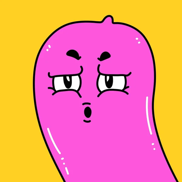 Condom Cartoon Orange Background — Stock Photo, Image