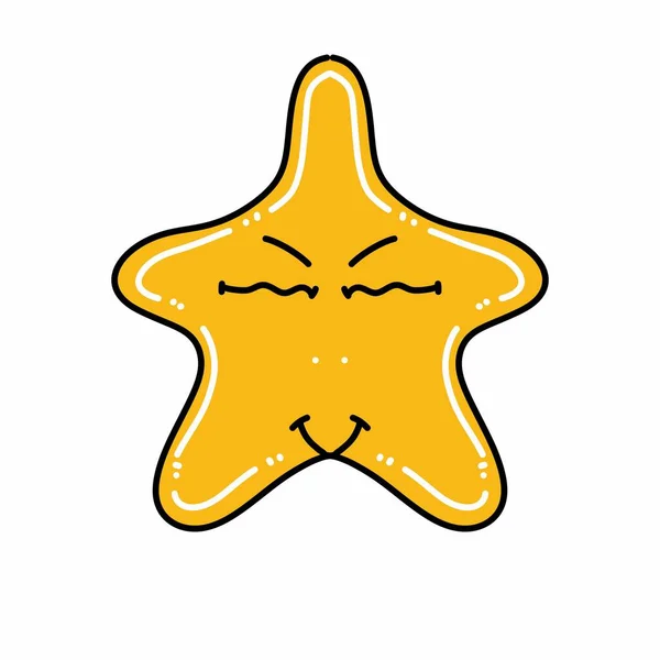 Cute Cartoon Starfish Мультик — стоковое фото