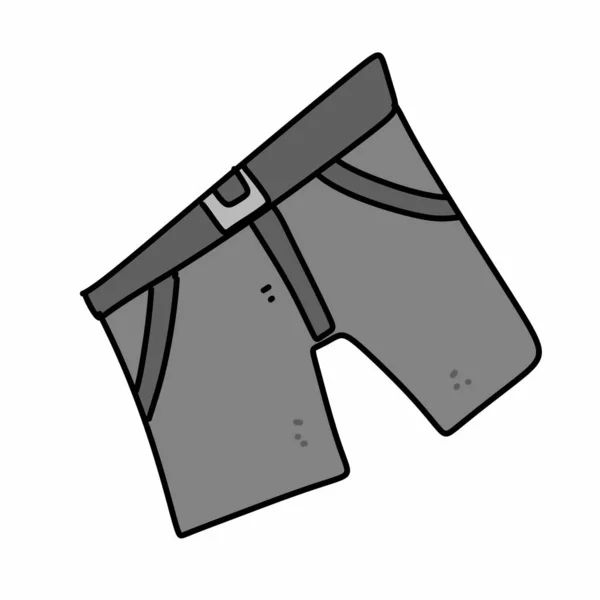 Illustratie Van Cartoon Jeans Witte Achtergrond — Stockfoto