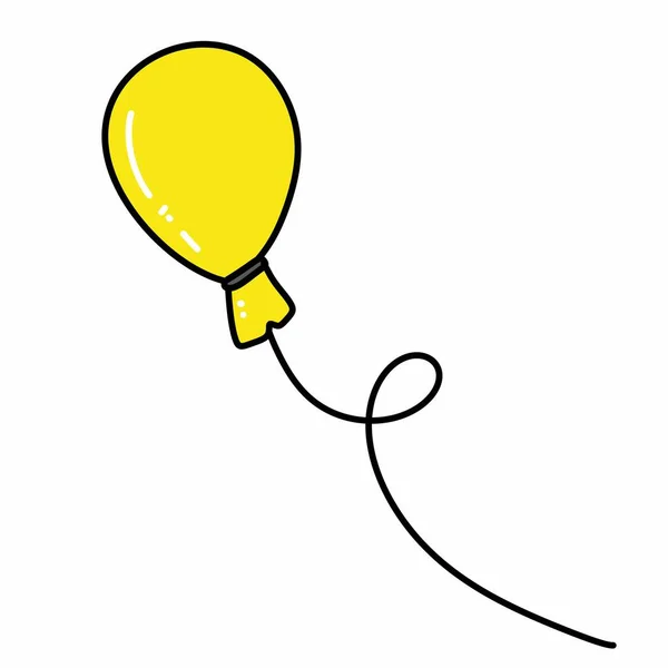 Tecknad Doodle Luft Ballong Vit Bakgrund — Stockfoto