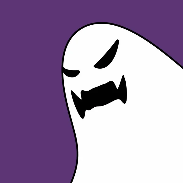 Dibujos Animados Fantasma Sobre Fondo Púrpura — Foto de Stock
