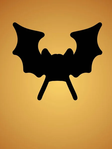 Halloween Morcegos Fundo Amarelo — Fotografia de Stock