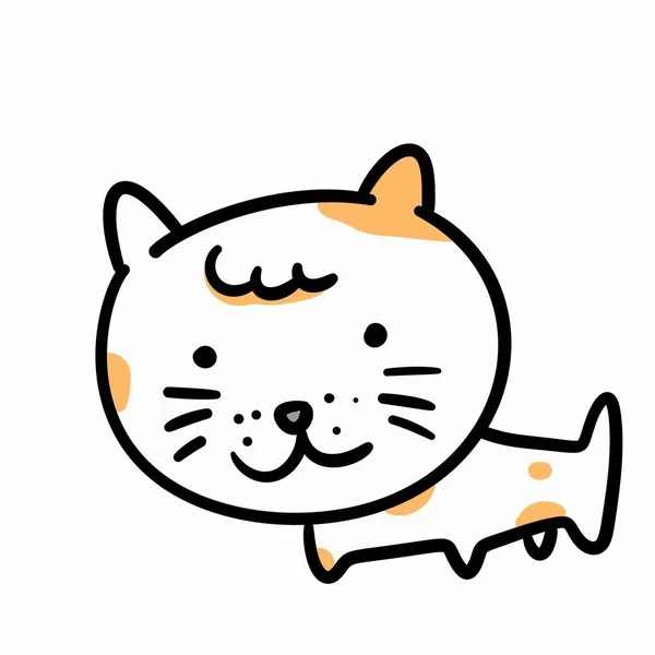 Illustration Cute Cartoon Cat — Stock Photo, Image