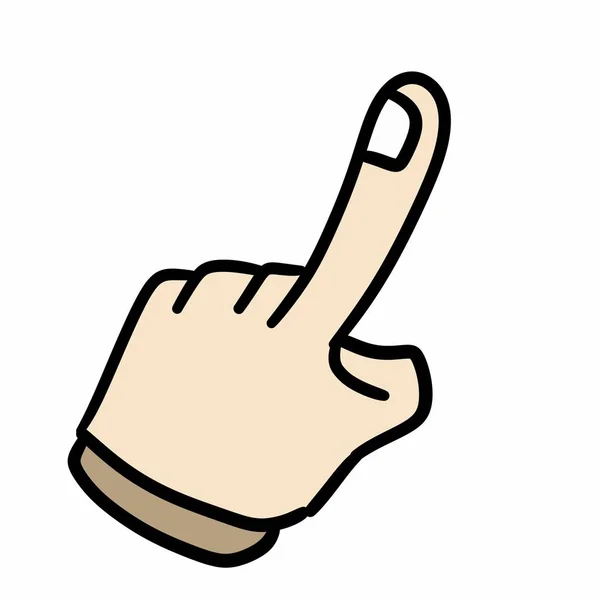 手を指差す指のアイコン漫画イラスト — ストック写真