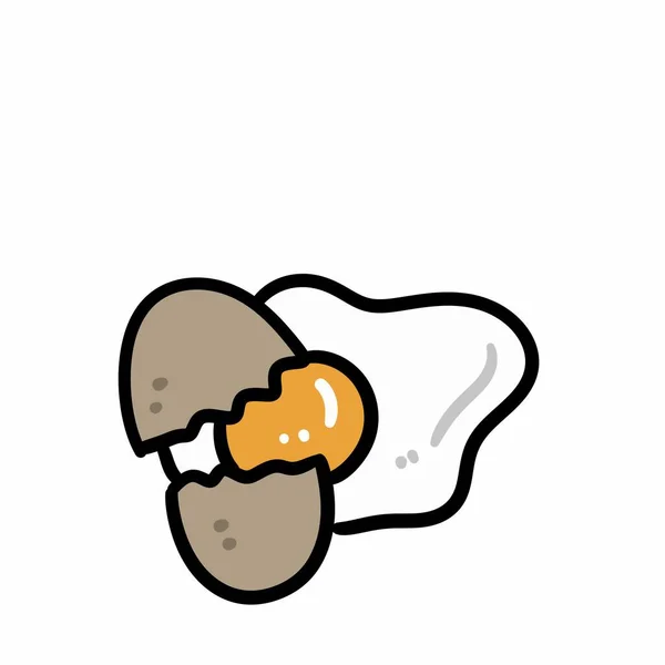 Σκίτσο Ενός Αυγού Και Κρόκου — Φωτογραφία Αρχείου