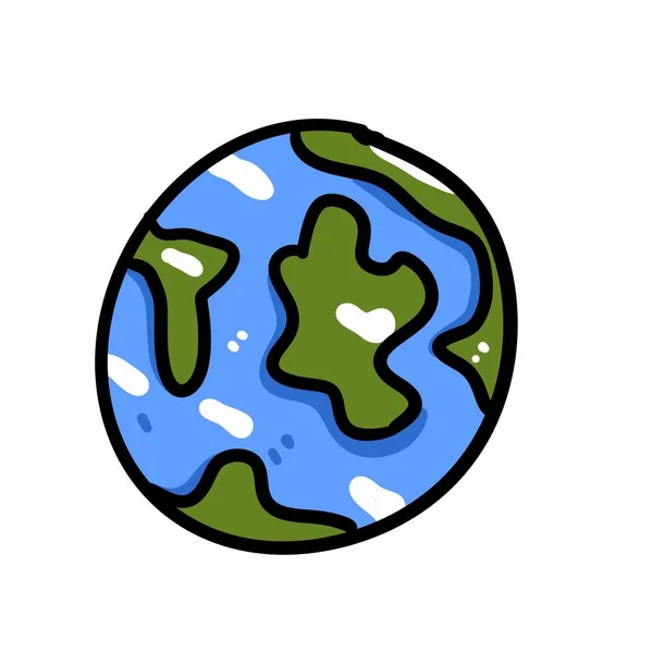 Świat Planeta Ziemia Ikona Ilustracja — Zdjęcie stockowe