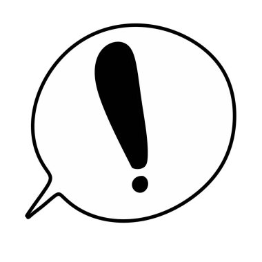 Beyaz arkaplanda ünlem işareti simgesi simgesi