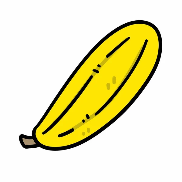 Banán Rajzfilm Fehér Háttér — Stock Fotó