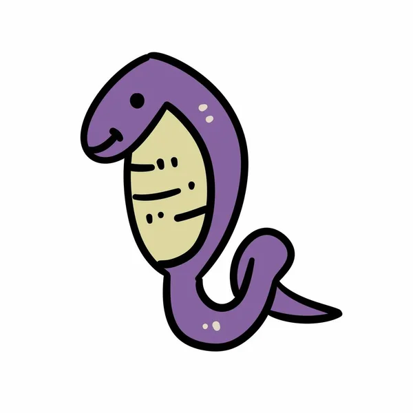 Snake Cartoon White Background — Stock Photo, Image