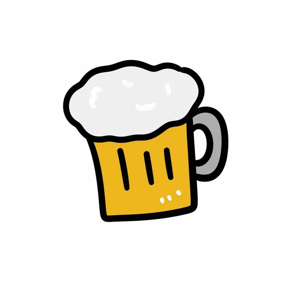Bicchieri Birra Tostatura Sfondo Bianco — Foto Stock