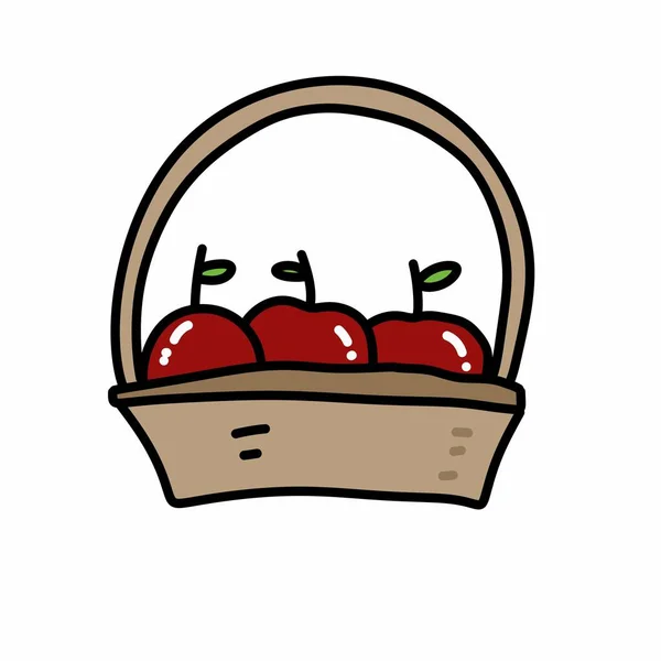 Košík Ikonou Jablečného Pudla — Stock fotografie