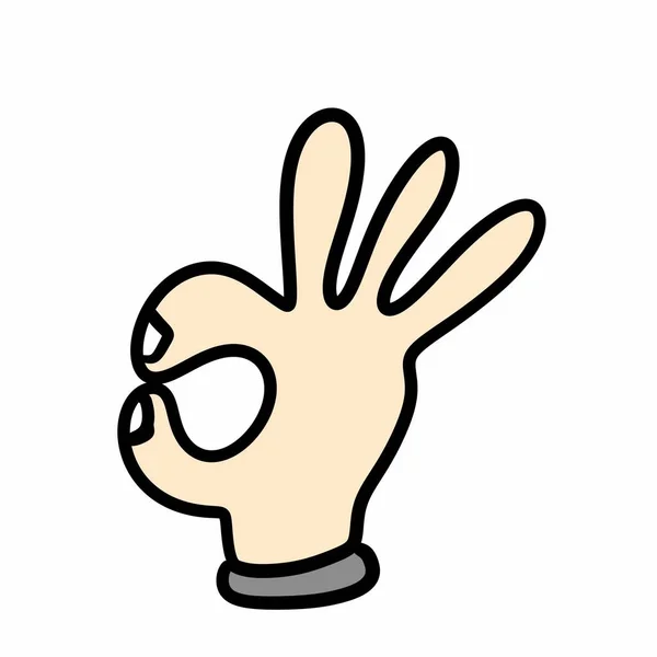 Mão Desenhos Animados Fundo Branco — Fotografia de Stock