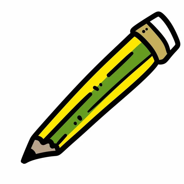 Beyaz Arkaplanda Kalem Karikatürü — Stok fotoğraf