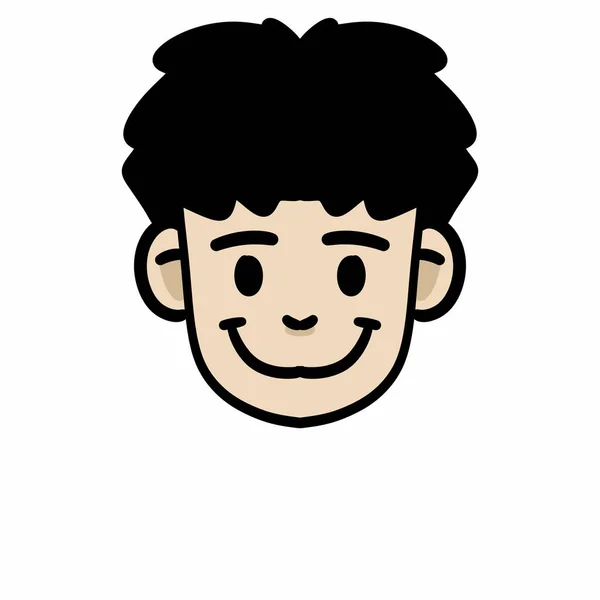 Young Man Cartoon Isolated Icon — 图库照片