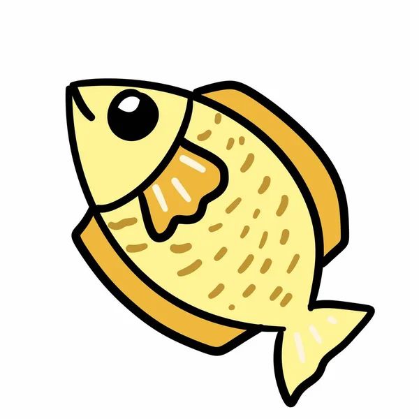 Иллюстрация Мультяшной Рыбы — стоковое фото