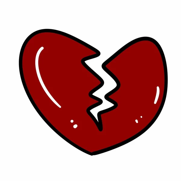Broken Heart Icon Outline Broken Heart Icon Web Design Isolated — Stock Photo, Image