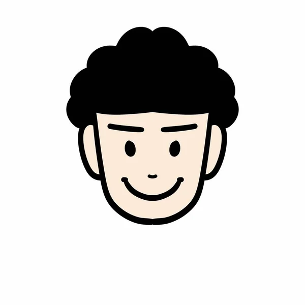 男顔漫画イラストグラフィックデザイン — ストック写真