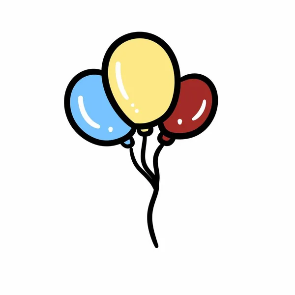 Ballonger Dekoration Isolerad Ikon Illustration Design — Stockfoto