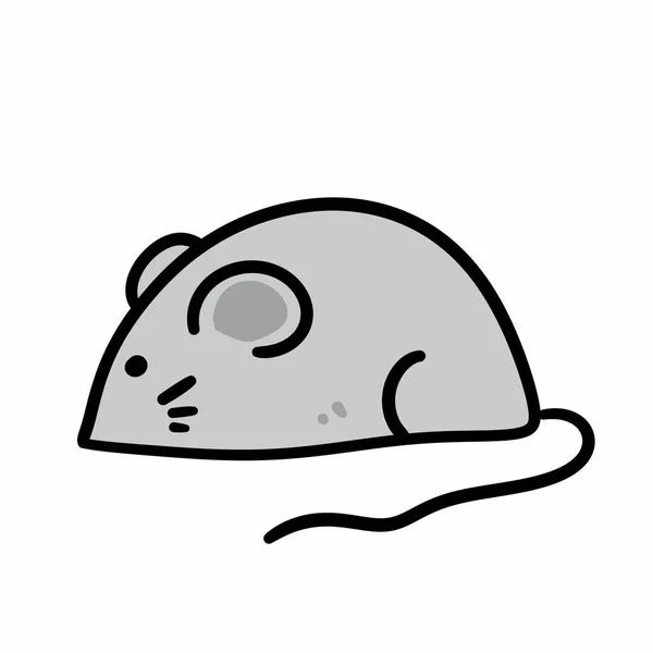 Cute Cartoon Mouse White Background — Stock Photo, Image