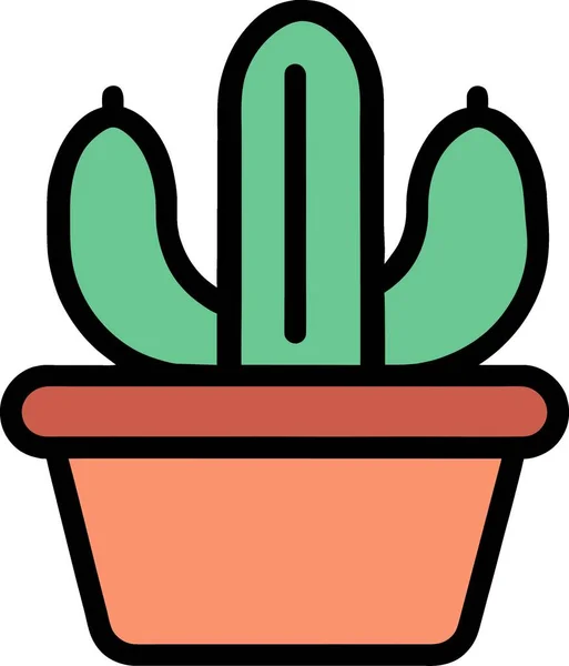 Kaktus Webová Ikona Jednoduchá Ilustrace — Stock fotografie