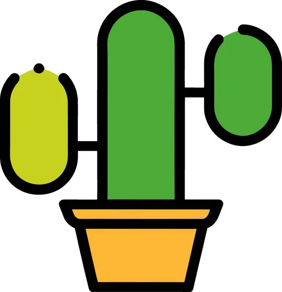 Kaktus Webb Ikon Enkel Illustration — Stockfoto