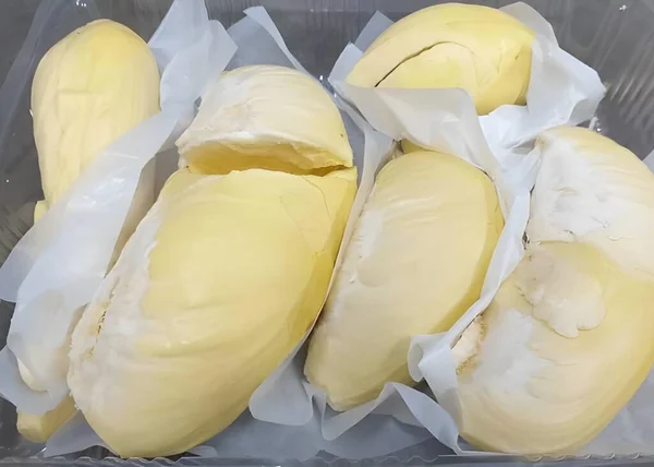 Färsk Gul Duriansk Frukt Att Äta — Stockfoto