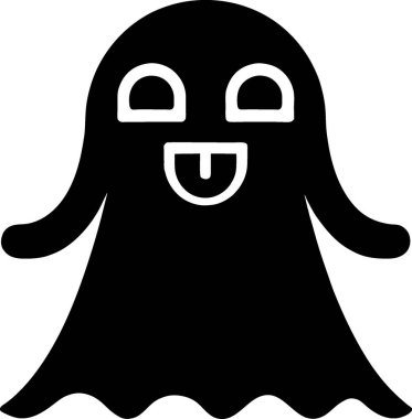 hayalet simgesi, basit vektör çizim 
