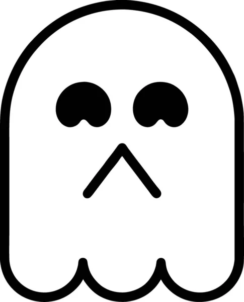 Geister Halloween Feiertags Ikone Outline Stil — Stockfoto