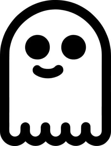 Duch Halloween Horror Ikona Wypełnione Zarys Stylu — Zdjęcie stockowe