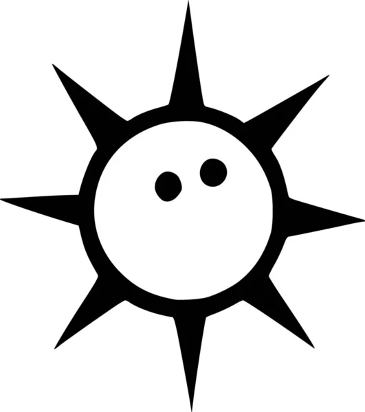 Slunné Slunce Izolované Bílém Pozadí — Stock fotografie