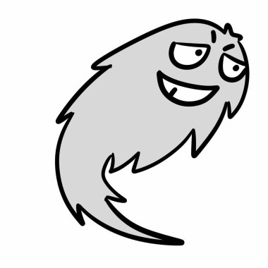 Çizgi film çizen mutlu vampir. 