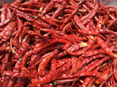 Pişirmek için kırmızı biber.