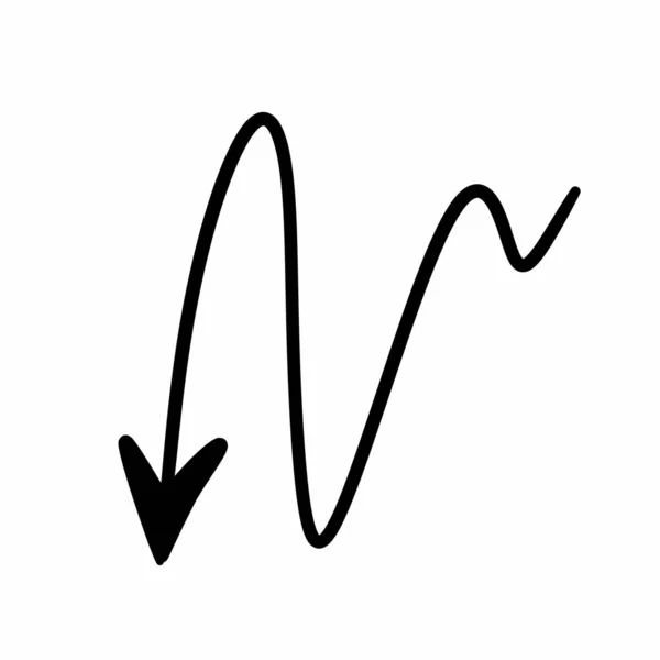 Handgezeichnetes Doodle Pfeil Symbol — Stockfoto