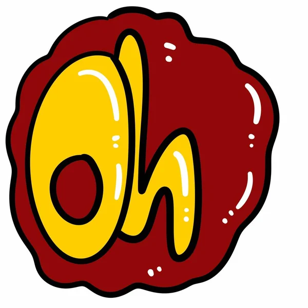 Ручной Рисунок Каракули Стиль Буква Логотип — стоковое фото