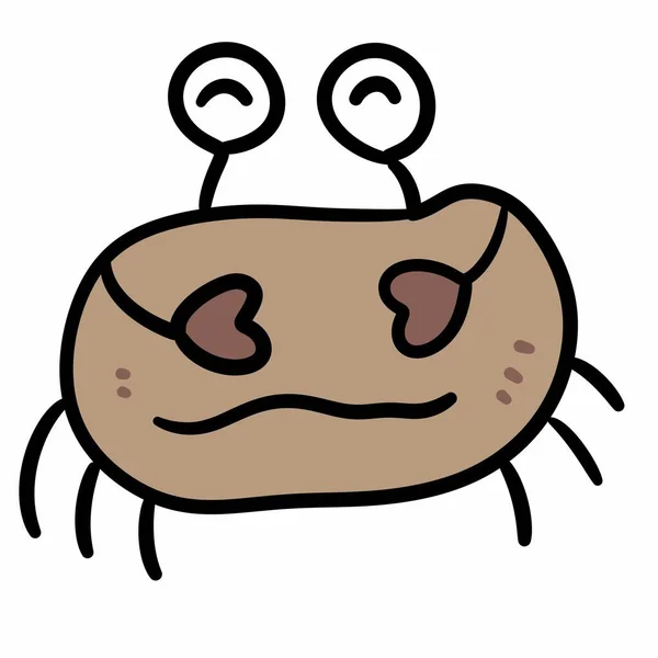 Cartoon Crab White Background — Stock Photo, Image