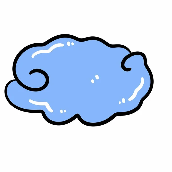 Arte Dibujos Animados Doodle Nube Ilustración — Foto de Stock