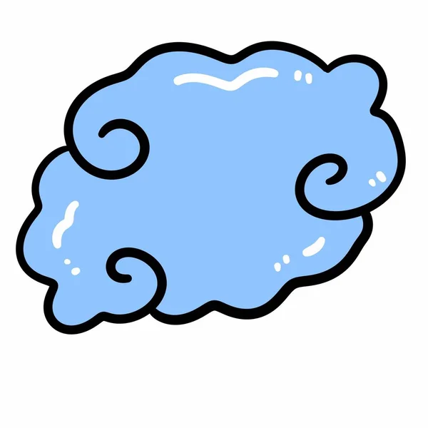 Художня Мультяшна Каракулева Хмара Ілюстрація — стокове фото