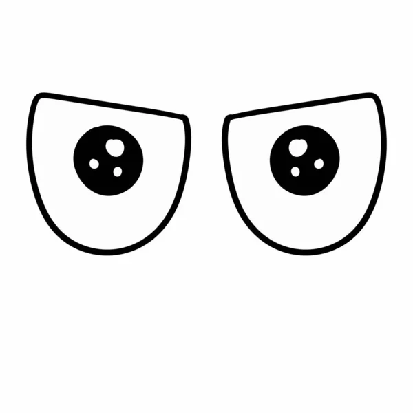 Desenho Animado Doodle Olho Ilustração Isolado Fundo — Fotografia de Stock
