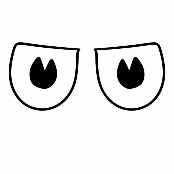 Desenho Animado Doodle Olho Ilustração Isolado Fundo — Fotografia de Stock