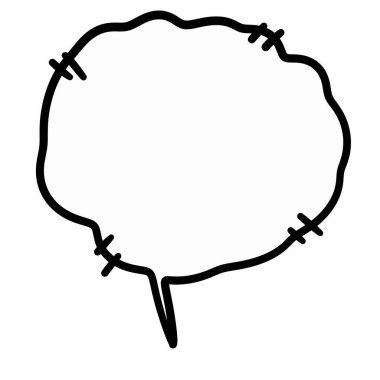 Düz stil ile el çizimi konuşma baloncukları. 