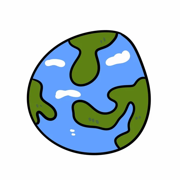 День Земли Рисунок Значок Белом Фоне — стоковое фото