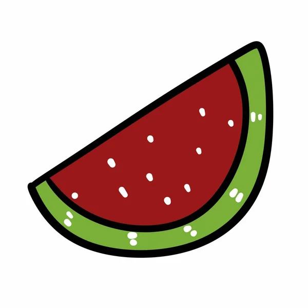 Sandía Fruta Fresca Icono Ilustración Dibujos Animados — Foto de Stock